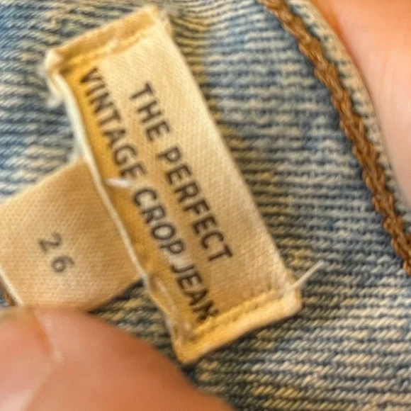 Madewell The Perfect Vintage Crop Jean in Sudbury Wash 26 - Picture 6 of 9
